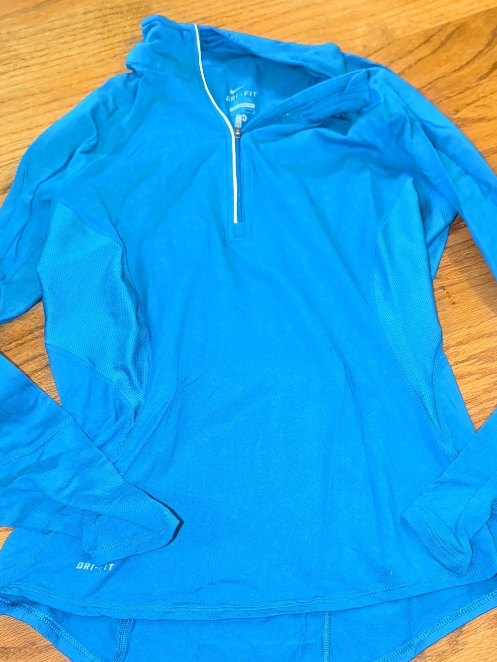 Nike Blue Dri-FIT Long Sleeve Quarter-Zip Performance Shirt